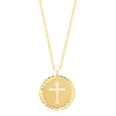9ct Yellow Gold 45cm Cross Necklaces