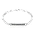 Sterling Silver 1/4 CARAT tw Black Diamonds Bracelets with Round Brilliant Cut