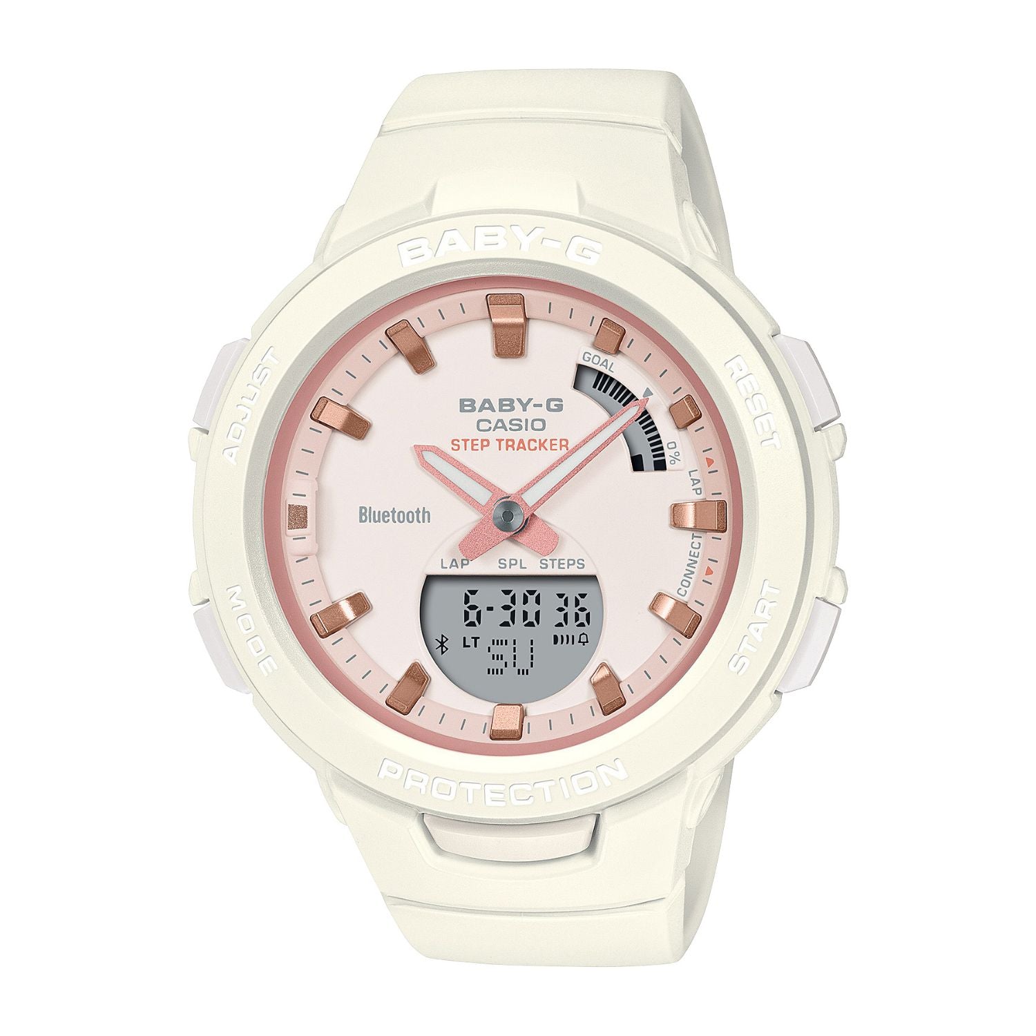 Casio BABY-G SHOCK White Band Watch BSAB100CS-7A