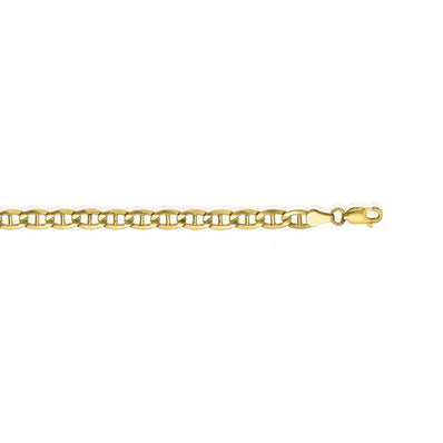 9ct Yellow Gold & Silver-filled 55cm Anchor Diamond Cut Chain