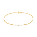 9ct Yellow Gold & Silver-filled 19cm Singapore 25g Bracelet