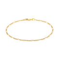 9ct Yellow Gold & Silver-filled 19cm 1:3 Figaro 50g Bracelet