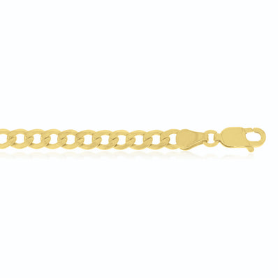 9ct Yellow Gold & Silver-filled 21cm Curb 100G Bracelets