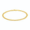9ct Yellow Gold & Silver-filled 21cm Curb 120G Bracelets