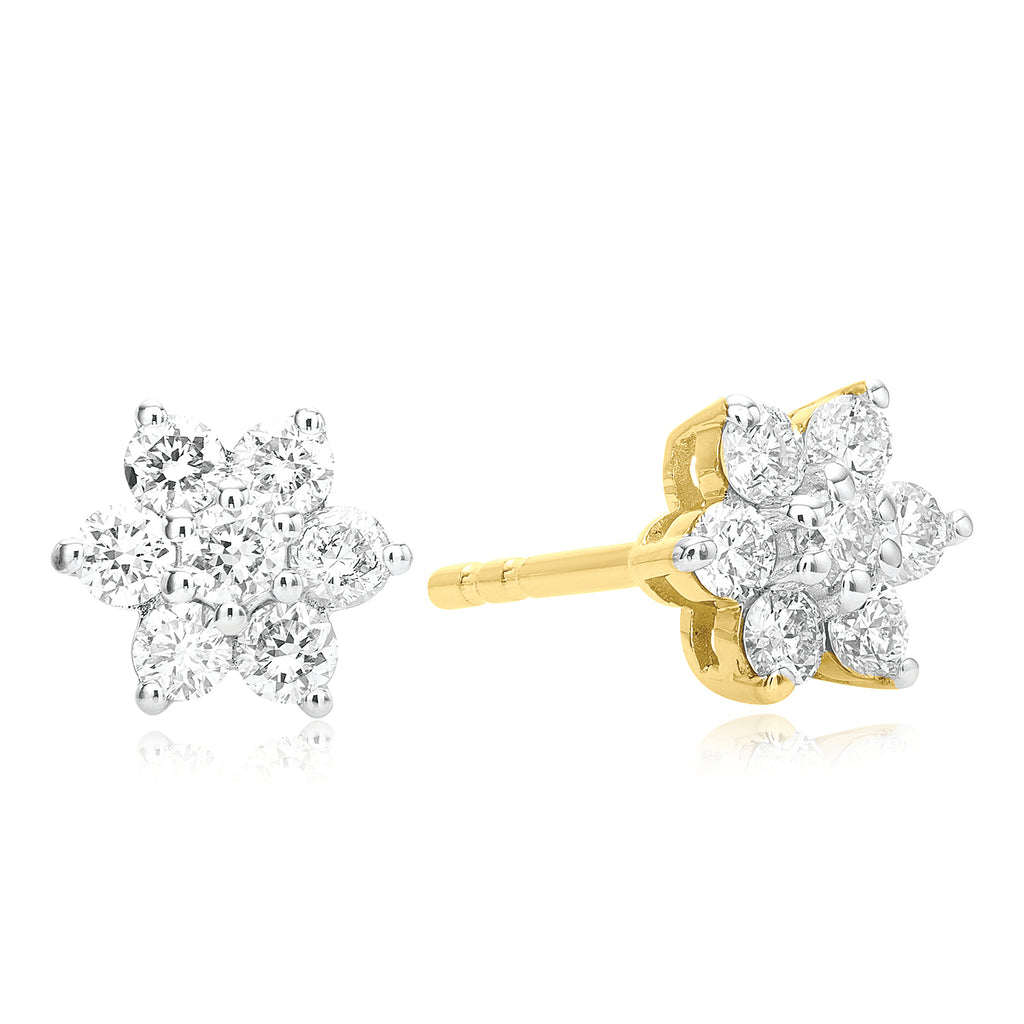 Celebration 9ct Yellow Gold with Round Brilliant Cut 0.40 CARAT tw of Lab Grown Diamond Stud Earrings