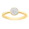 Celebration 9ct Yellow Gold with Round Brilliant Cut 0.10 CARAT tw of Lab Grown Diamond Fashion Ring