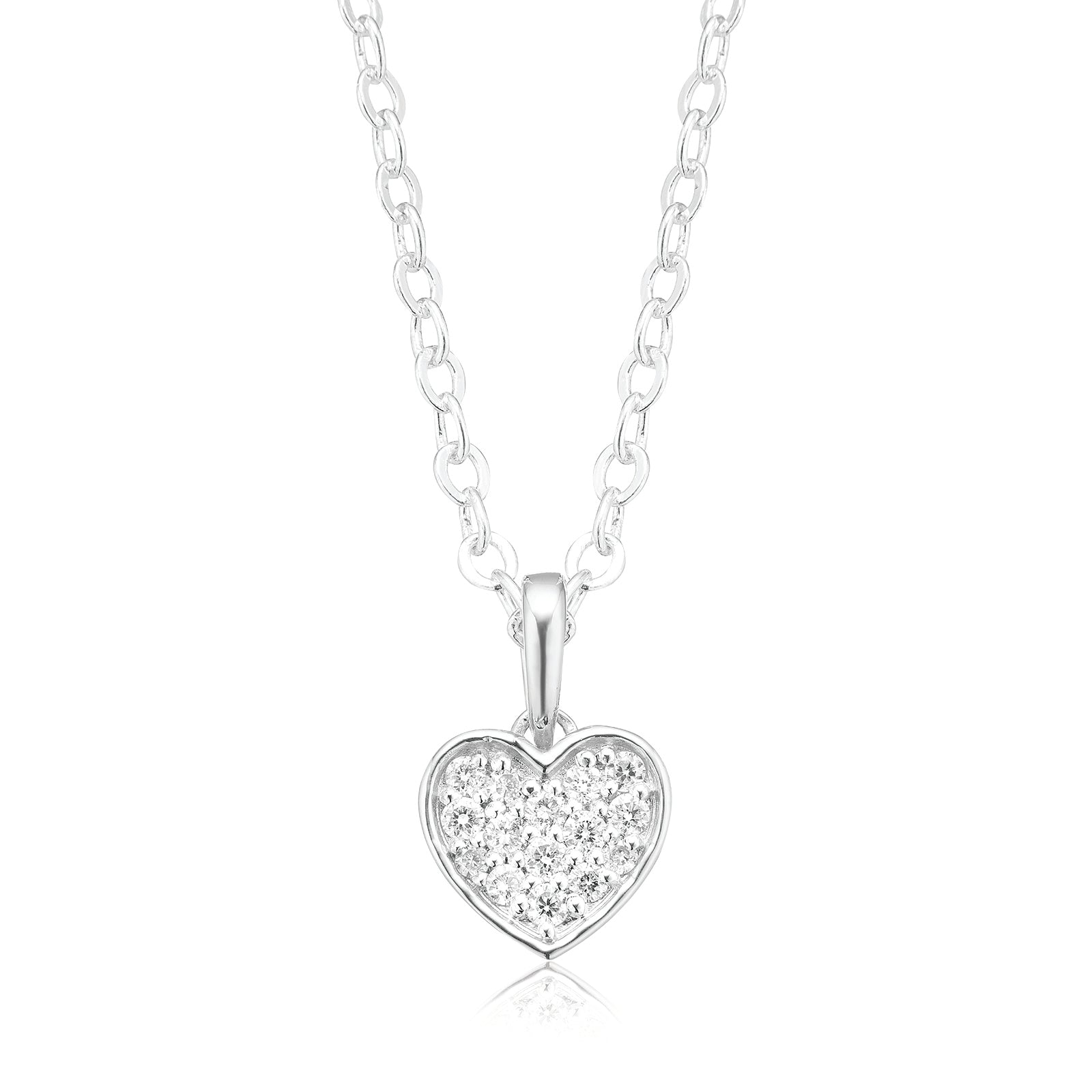 Celebration Sterling Silver with Round Brilliant Cut 0.12 CARAT tw of Lab Grown Diamond Pendant