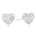 Celebration Sterling Silver with Round Brilliant Cut 1/4 CARAT tw of Lab Grown Diamond Stud Earrings
