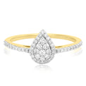 Celebration 9ct Yellow Gold with Round Brilliant Cut 0.40 CARAT tw of Lab Grown Diamond Engagement Ring