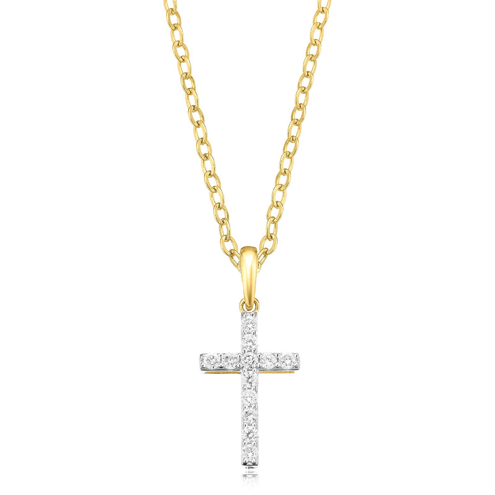 Celebration 9ct Yellow Gold with Round Brilliant Cut 0.15 ct tw of Lab Grown Diamond Pendant