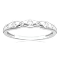 Celebration Sterling Silver with Round Brilliant Cut 1/4 CARAT tw of Lab Grown Diamond Fashion Ring
