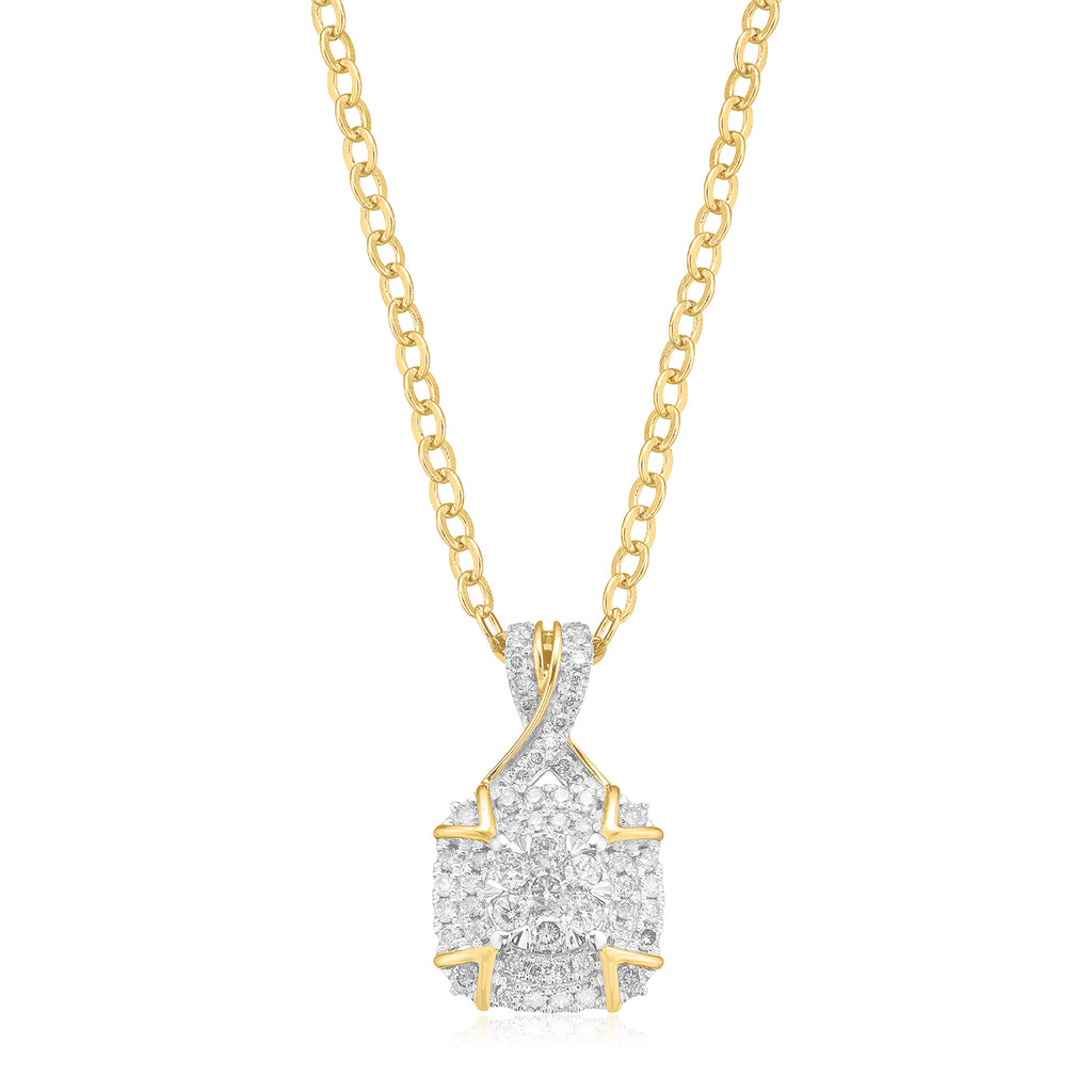 10K Rose Gold 3/10 Carat Diamond Bezel-Set Solitaire Pendant Necklace For  Sale at 1stDibs | rose gold solitaire necklace
