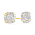 London 9ct Yellow Gold with Round Brilliant Cut 1/2 CARAT tw of Diamond Stud Earrings