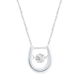 Celebration Sterling Silver with Round Brilliant Cut 0.10 CARAT tw of Lab Grown Diamond Pendant