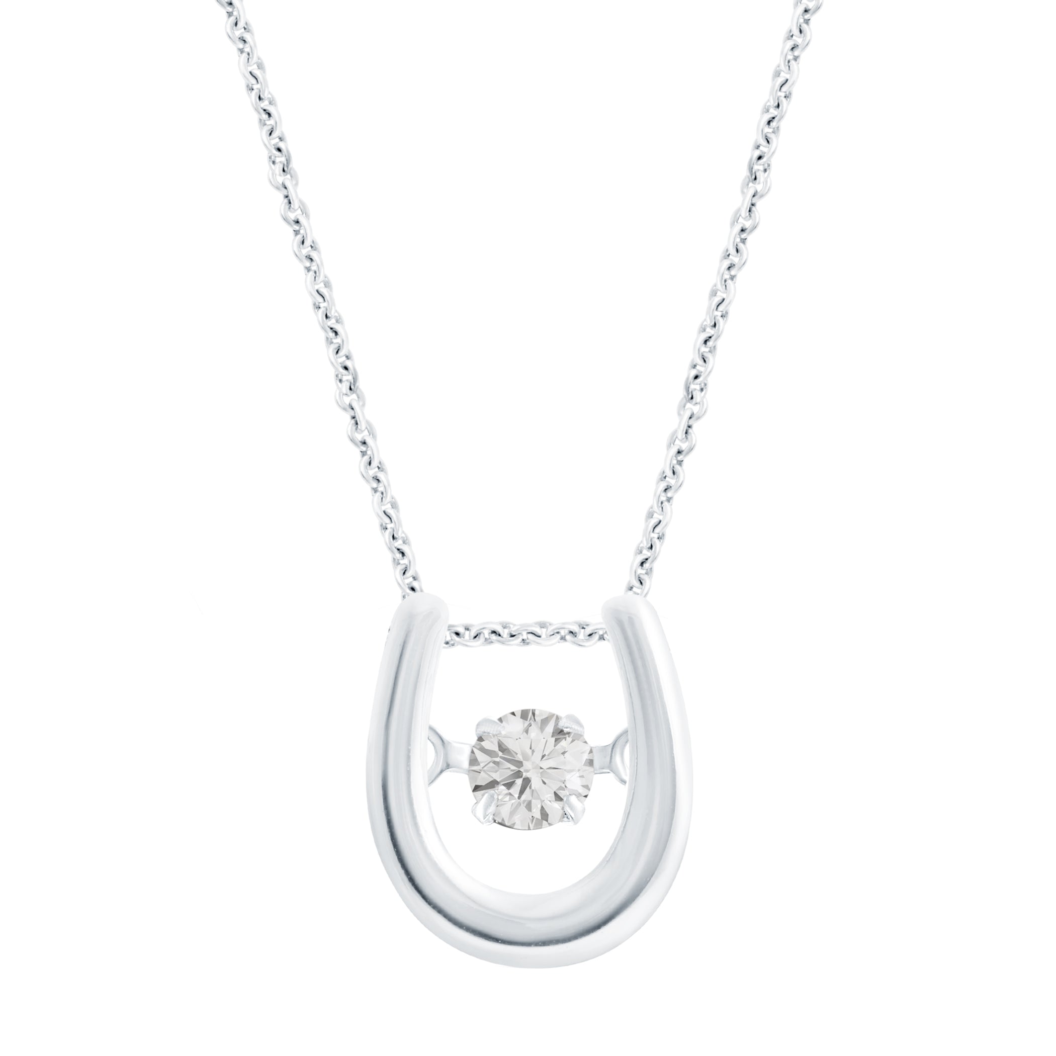 Celebration Sterling Silver with Round Brilliant Cut 0.10 CARAT tw of Lab Grown Diamond Pendant