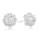 Paris 14ct White Gold with Round Brilliant Cut 1/2 CARAT tw of Diamond Stud Earrings