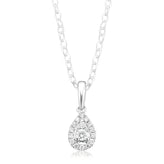 Celebration Sterling Silver with Round Brilliant Cut 0.14 CARAT tw of Lab Grown Diamond Pendant