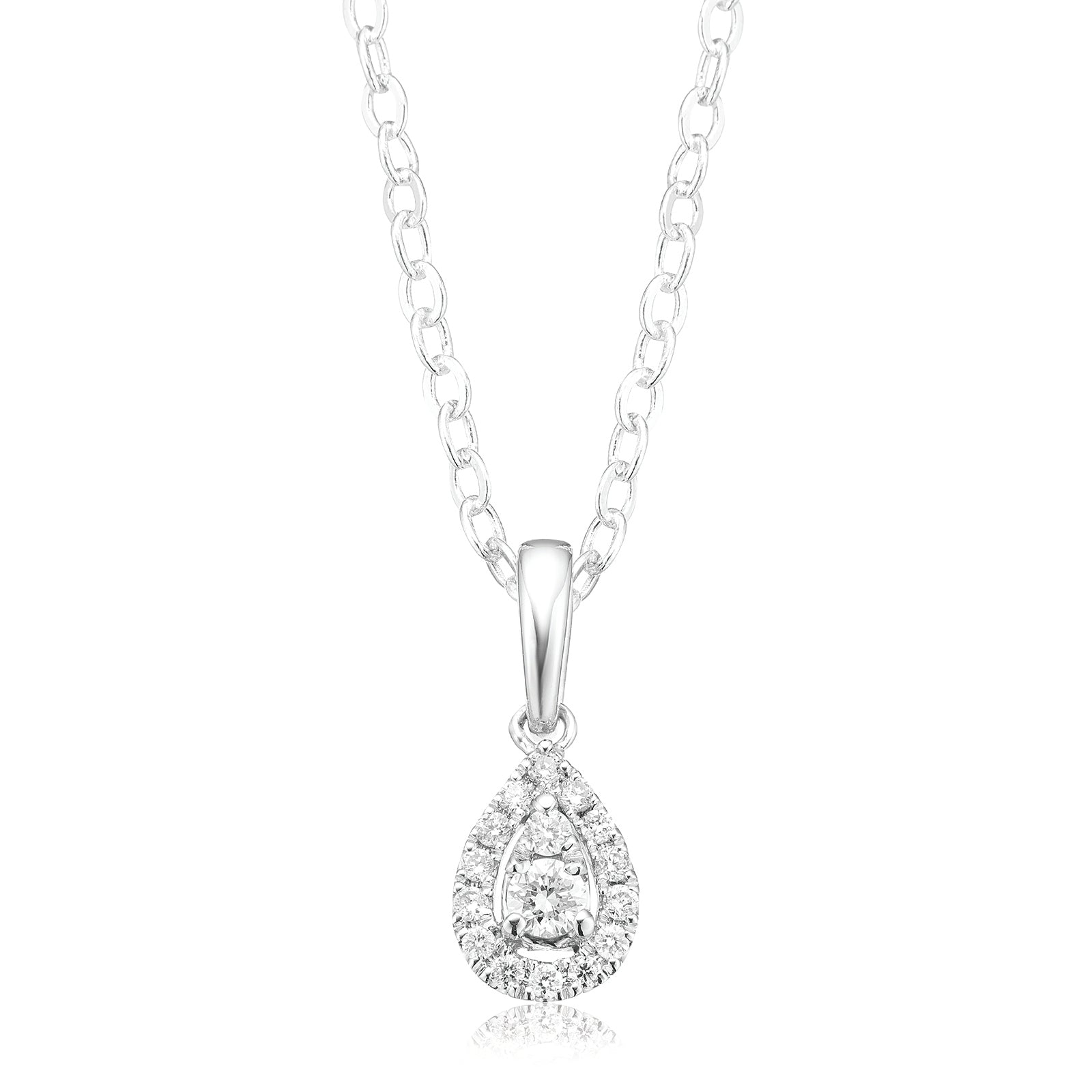 Celebration Sterling Silver with Round Brilliant Cut 0.14 CARAT tw of Lab Grown Diamond Pendant