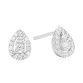 Sterling Silver with Round Cut 1/4 CARAT tw of Lab Grown Diamonds Stud Earrings