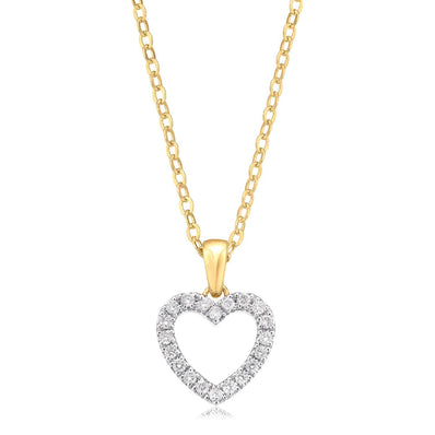 Celebration 9ct Yellow Gold with Round Brilliant Cut 1/4 CARAT tw of Lab Grown Diamond Pendant