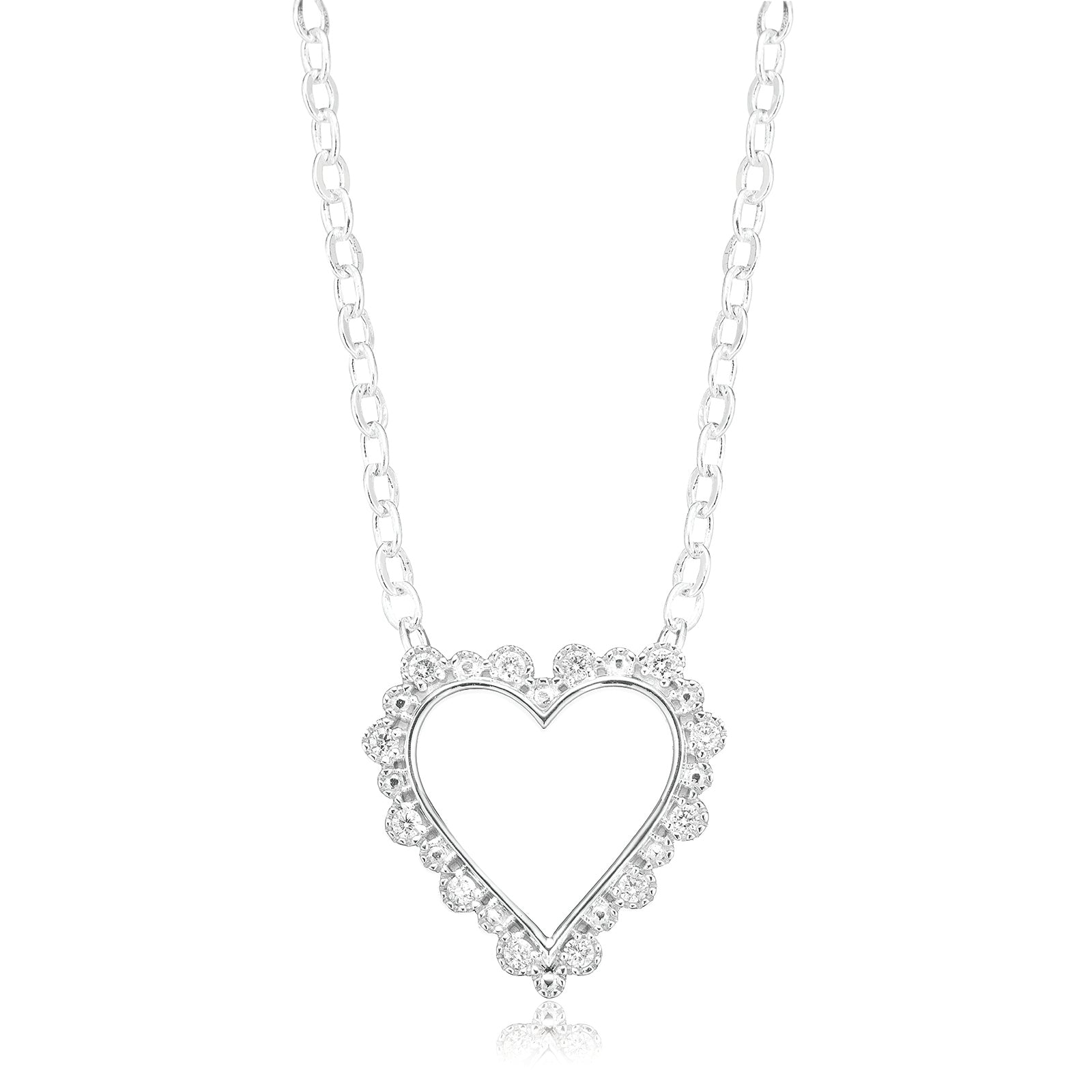 Celebration Sterling Silver with Round Brilliant Cut 0.07 ct tw of Lab Grown Diamond Pendant