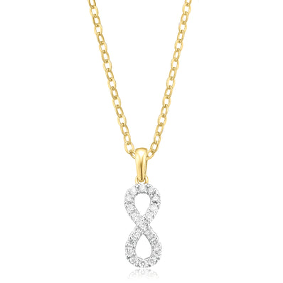 Celebration 9ct Yellow Gold with Round Brilliant Cut 0.20 CARAT tw of Lab Grown Diamond Pendant