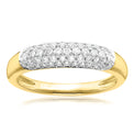 Celebration 9ct Yellow Gold with Round Brilliant Cut 1/2 CARAT tw of Lab Grown Diamond Ring