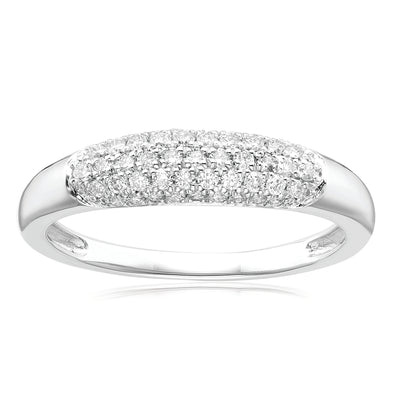 Celebration 9ct White Gold with Round Brilliant Cut 0.33 CARATtw of Lab Grown Diamond Dress Ring