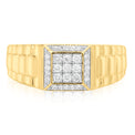 Celebration 9ct Yellow Gold with Round Brilliant Cut 1/4 CARAT tw of Lab Grown Diamond Ring