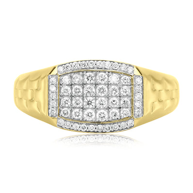 Celebration 9ct Yellow Gold with Round Brilliant Cut 1/2 CARAT tw of Lab Grown Diamond Ring