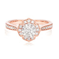 Paris 14ct Rose Gold with Round Brilliant Cut 1/2 CARAT tw of Diamond Engagement Ring