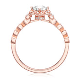 Paris 14ct Rose Gold with Round Brilliant Cut 1/2 CARAT tw of Diamond Ring