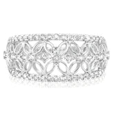 Paris 14ct White Gold with Round Brilliant Cut 1/2 CARAT tw of Diamond Wedding Band