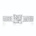 New York 14ct White Gold with Princess Cut 0.70 CARAT tw of Diamonds Engagement Ring