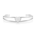 Sterling Silver Heart  Bangle