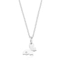 Sterling Silver 40-45cm Butterfly Cubic Zirconia Necklace