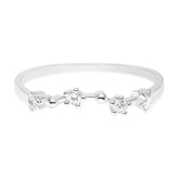 Sterling Silver with Round Brilliant Cut Cubic Zirconia PISCES Zodiac Ring