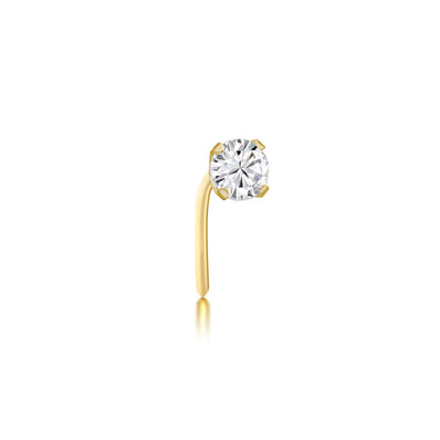 9ct Yellow Gold with Cubic Zicornia Nose Piercing