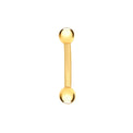 9ct Yellow Gold Ball & Ball Curved Belly Stud