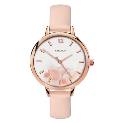 Sekonda Editions Women's Light Pink Strap Watch