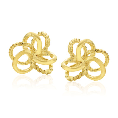 9ct Yellow Gold Knot  Stud Earrings