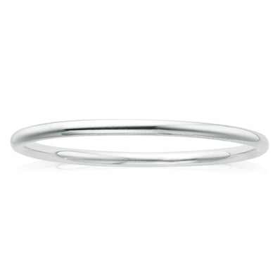 Sterling Silver 60X4mm Polished Golf Bangle