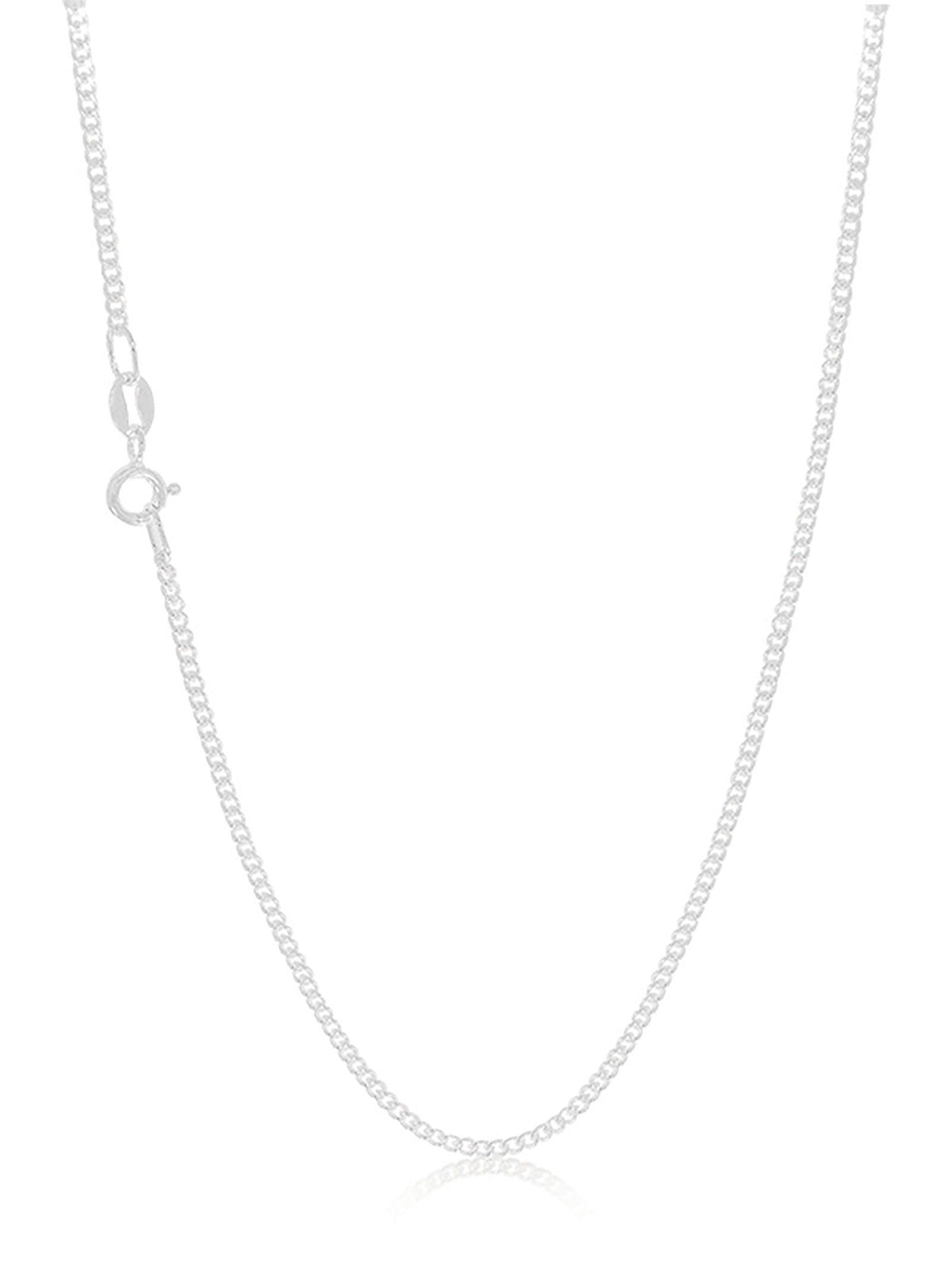 Sterling Silver 40cm Diamond Cut Curb Chain