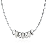 Sterling Silver 43cm Stardust 7 Rings of Friendship Necklace