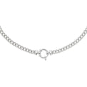 Sterling Silver 45cm Bolt Ring Necklace