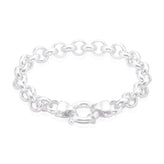 Sterling Silver 20cm Round Belcher Bracelet with Bolt Ring