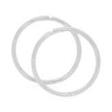 Sterling Silver 12mm Plain Kids Sleepers