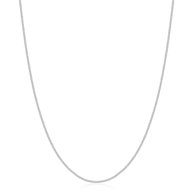 Sterling Silver 40cm Curb Chain Necklace