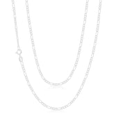 Sterling Silver 45cm Figaro Chain