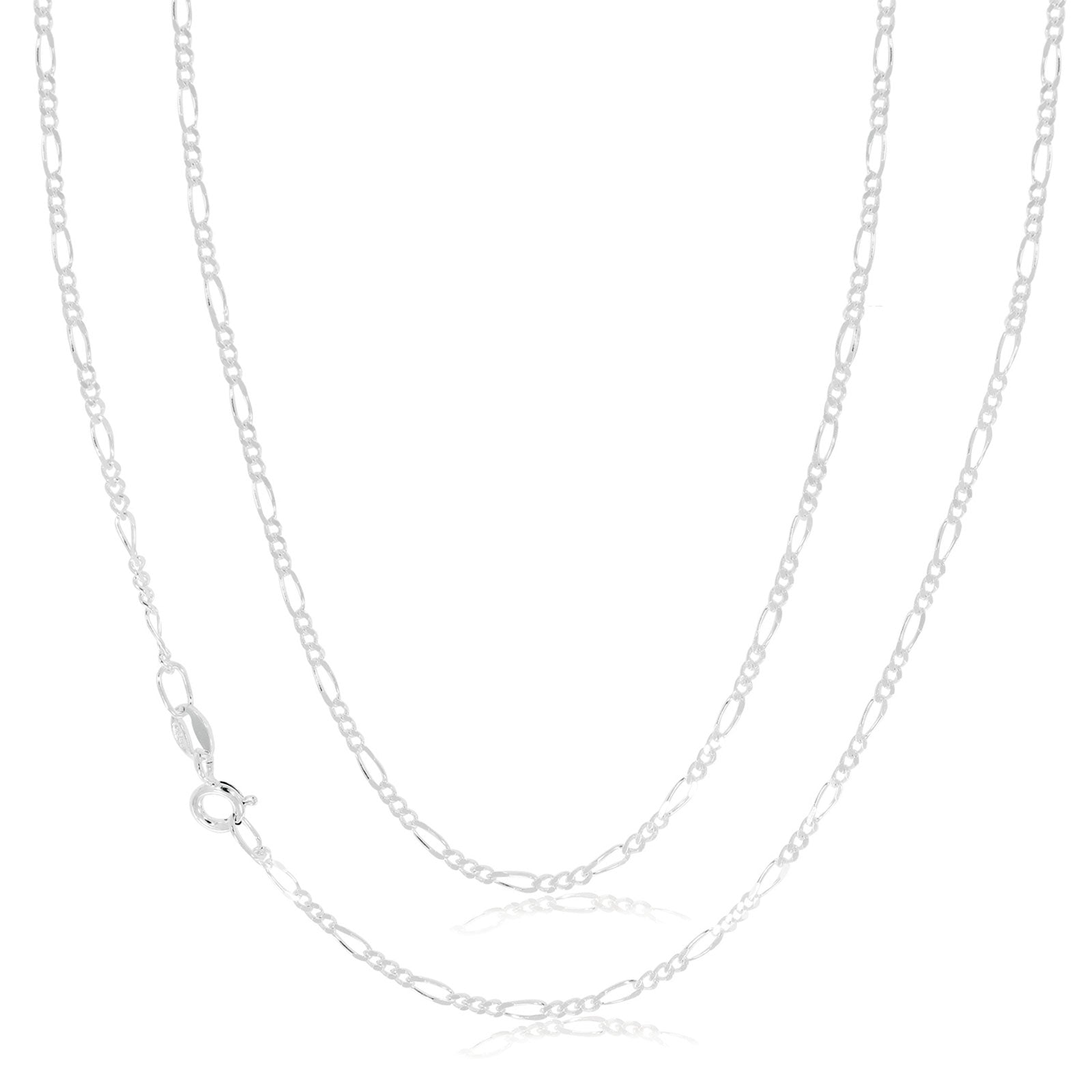 Sterling Silver 50cm 1:3 Figaro Chain